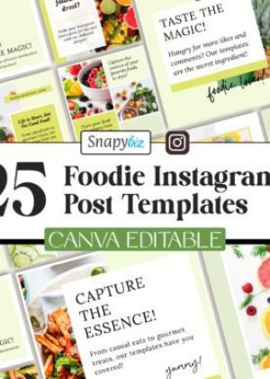 Free Foodie Instagram Post Templates Graphics